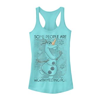 Juniors Frozen Olaf Worth Melting For Tank Top