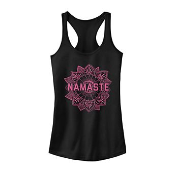 Juniors' Fifth Sun Namaste Lotus Neon Flower Tank Top