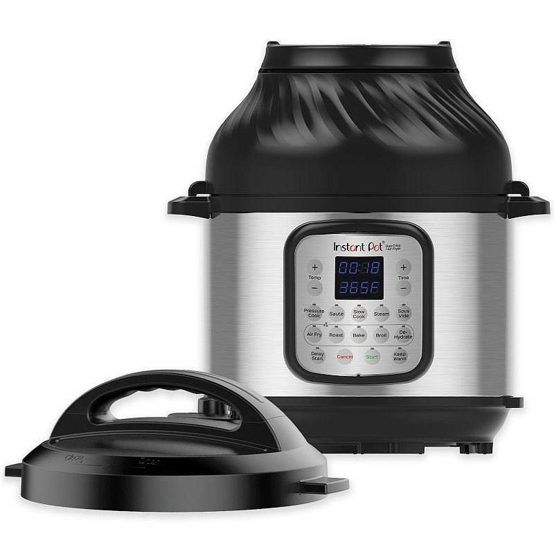 Instant Pot Duo Crisp Pressure Cooker & Air Fryer Combo, Silver, 8 QT
