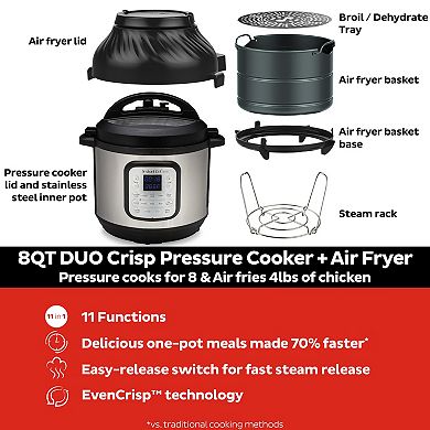 Instant Pot Duo Crisp Pressure Cooker & Air Fryer Combo