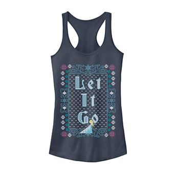 Juniors' Frozen Elsa Let It Go Ugly Christmas Sweater Tank Top