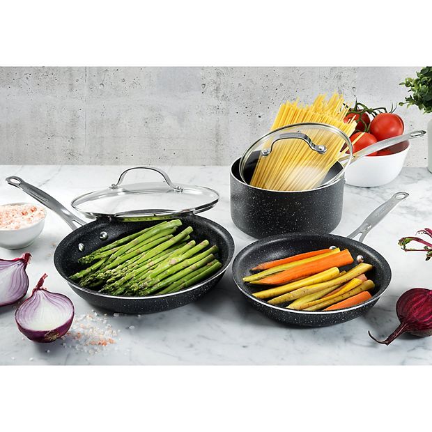 11-Piece Stone Granite Nonstick Cookware Set Pots and Pans Home Kitchen  Cooking