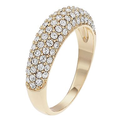 Brilliance Pave Dome Ring with Crystals