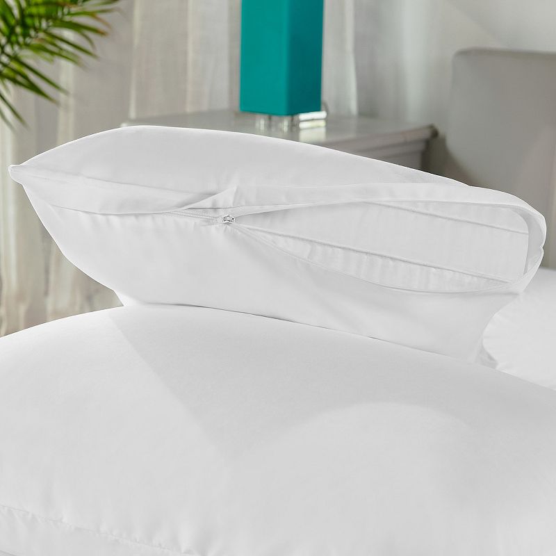 SensorPEDIC Microshield Pillow Protector Pair, White, JUMBO