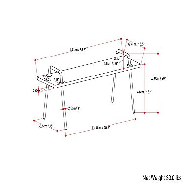 Simpli Home Berkeley Industrial Entryway Bench - Natural