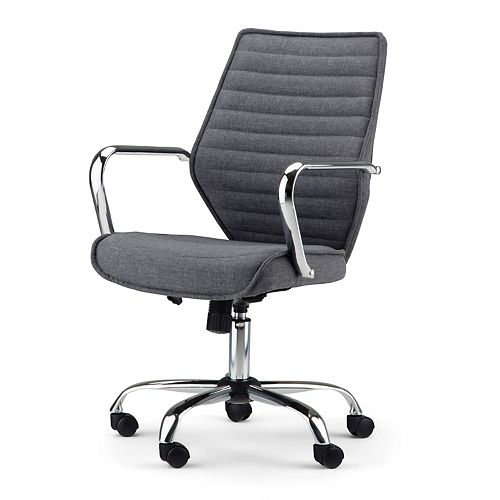 Simpli Home Samuels Swivel Adjustable Executive Computer ...