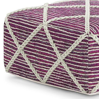 Simpli Home Cowan Square Pouf