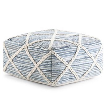 Simpli Home Cowan Square Pouf