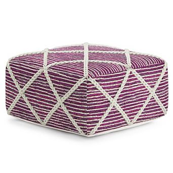 Simpli Home Cowan Square Pouf
