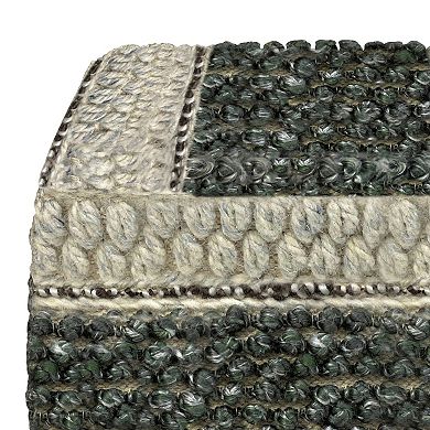 Simpli Home Grady Square Pouf