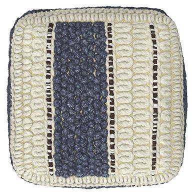 Simpli Home Grady Square Pouf