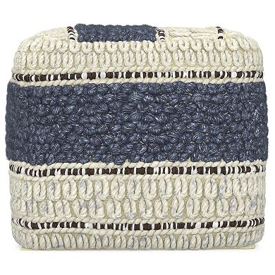 Simpli Home Grady Square Pouf