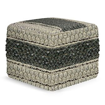 Simpli Home Grady Square Pouf