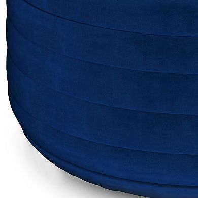 Simpli Home Vivienne Contemporary Round Pouf