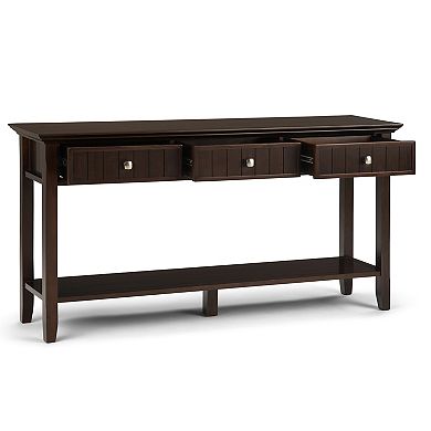 Simpli Home Acadian Console Sofa Table - Brunette Brown