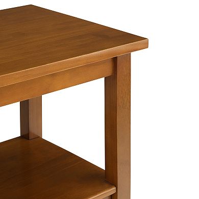 Simpli Home Warm Shaker Rustic Wide Console Sofa Table - Light Golden Brown