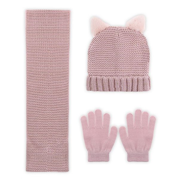 Girls 4 16 Elli By Capelli Cat Hat Glove And Scarf Set