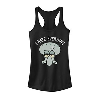 Juniors' SpongeBob SquarePants Squidward I Hate Everyone Tank Top