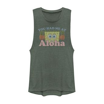 Juniors' SpongeBob SquarePants Had Me At Aloha Muscle Tank Top