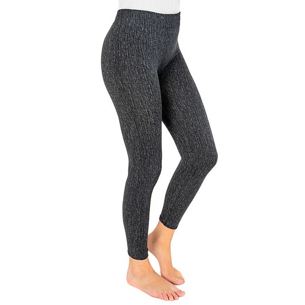MUK LUKS Women's Fleece-Lined Faux Denim Leggings only $6.99 shipped!