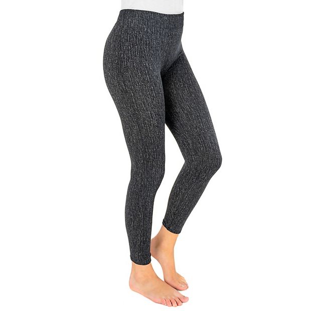 Fleece-Lined Denim Leggings