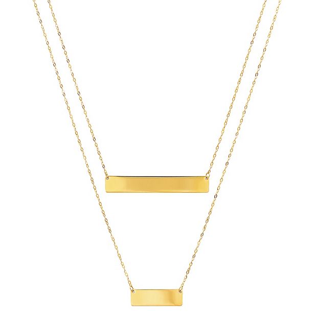 10k gold online layered necklace