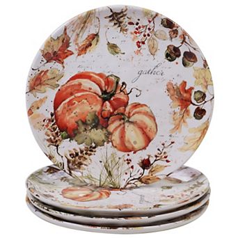 Certified International Harvest Splash 4 pc Dinner Plate Set