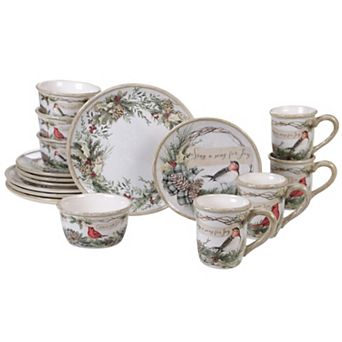 Certified International Holly & Ivy 16 pc Dinnerware Set