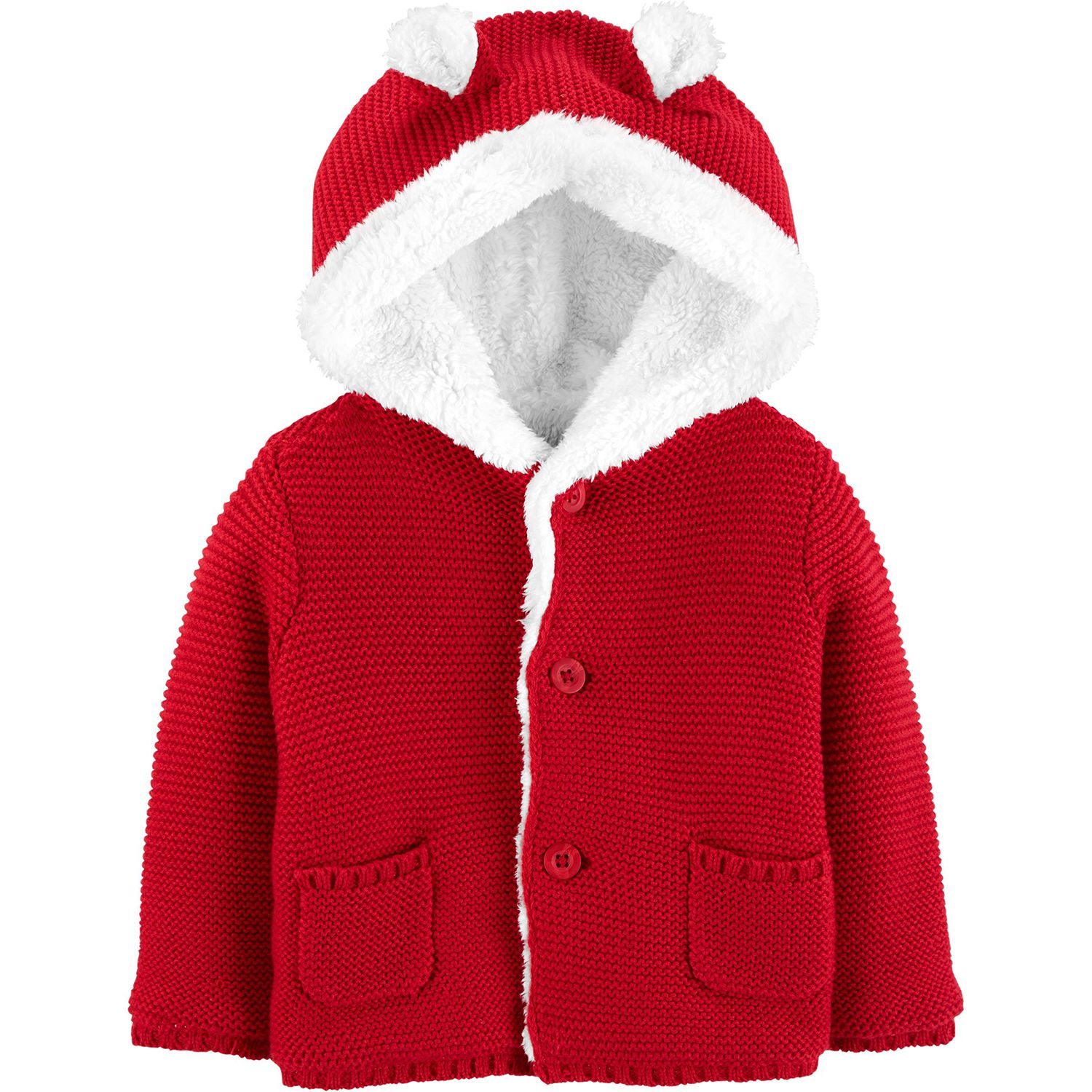 carters red cardigan