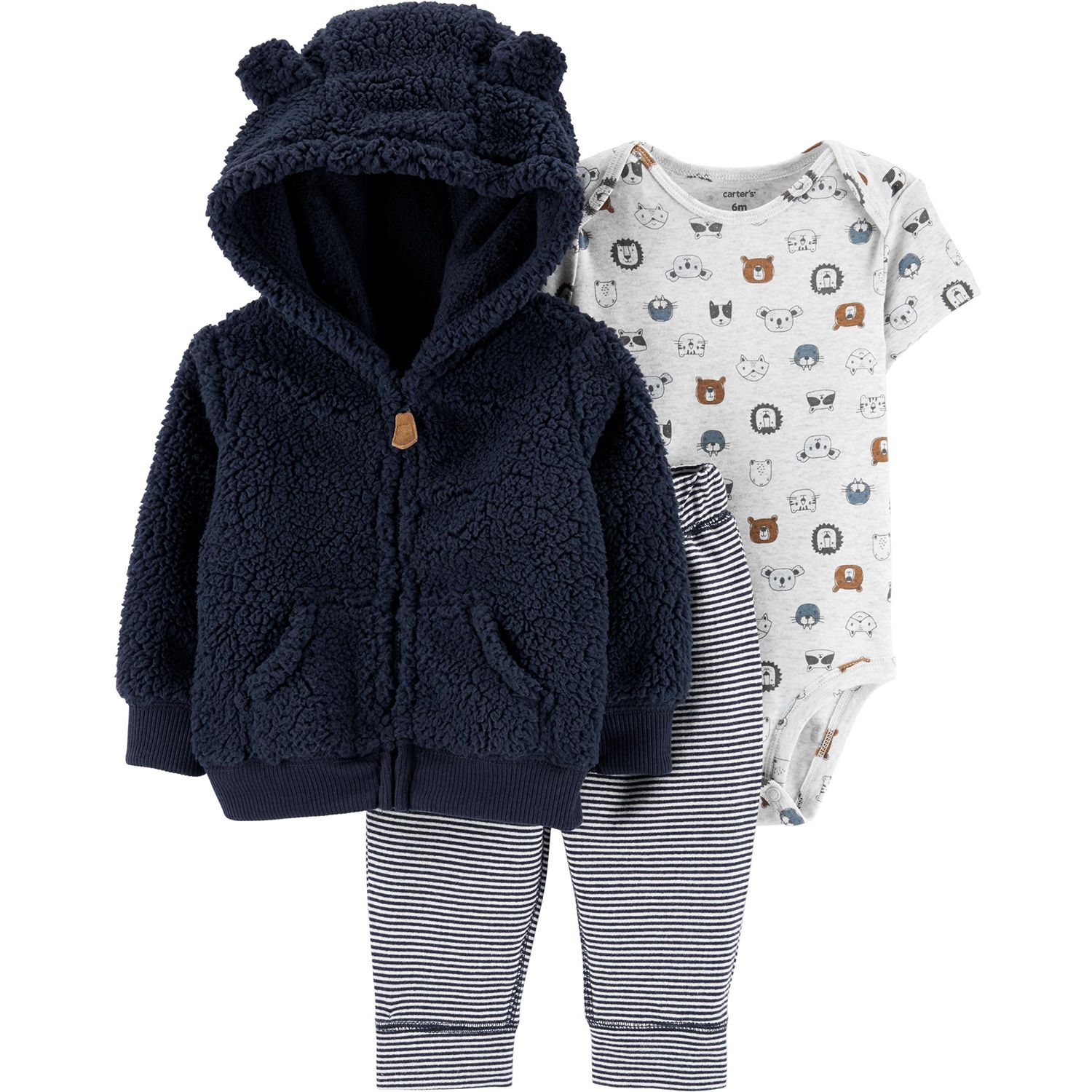 3-Piece Sherpa Little Jacket Set