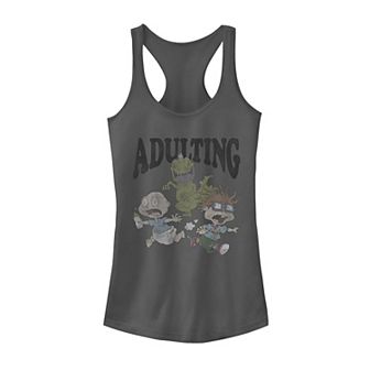 Juniors Rugrats Reptar Adulting Run Tank Top