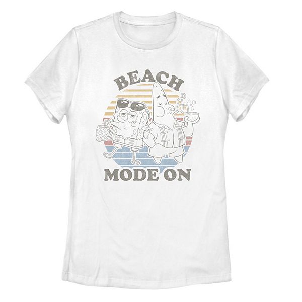 Juniors SpongeBob SquarePants Beach Mode On Tee