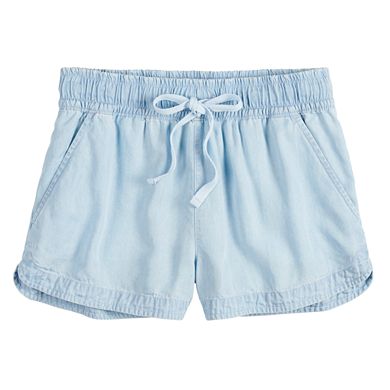 Juniors' SO Dolphin Tie Front Shorts