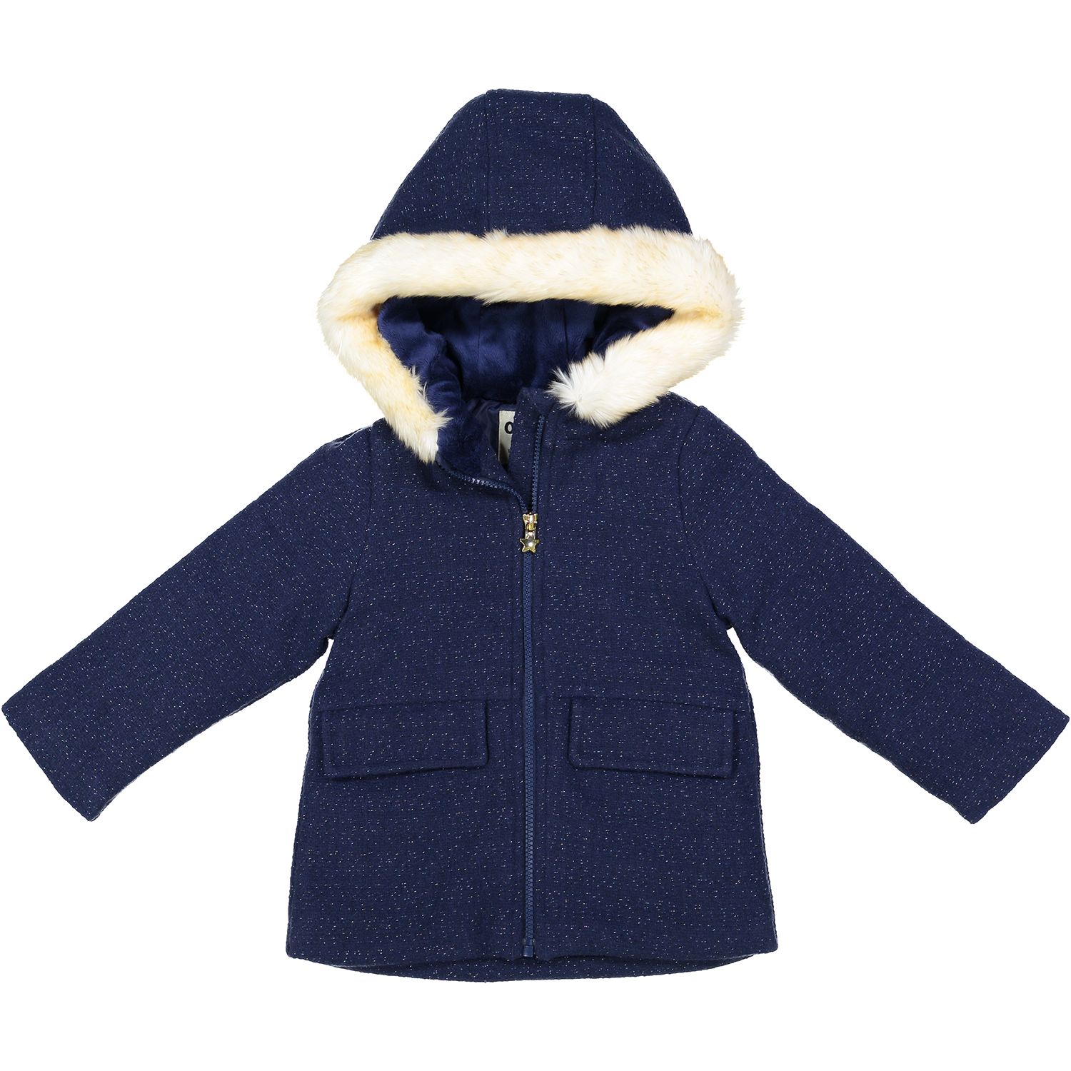 girls navy wool coat