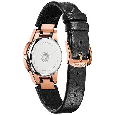 Citizen Eco-Drive Women's Axiom Black Leather Watch - GA1058-16E