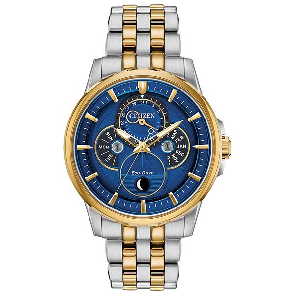 Citizen Eco-Drive Men's Calendrier Moonphase Two Tone Watch - BU0054-52L