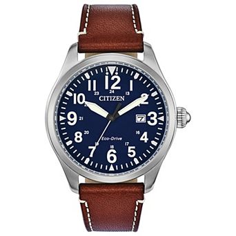 Citizen Eco-Drive Men's Chandler Military Leather Watch - BM6838-17L