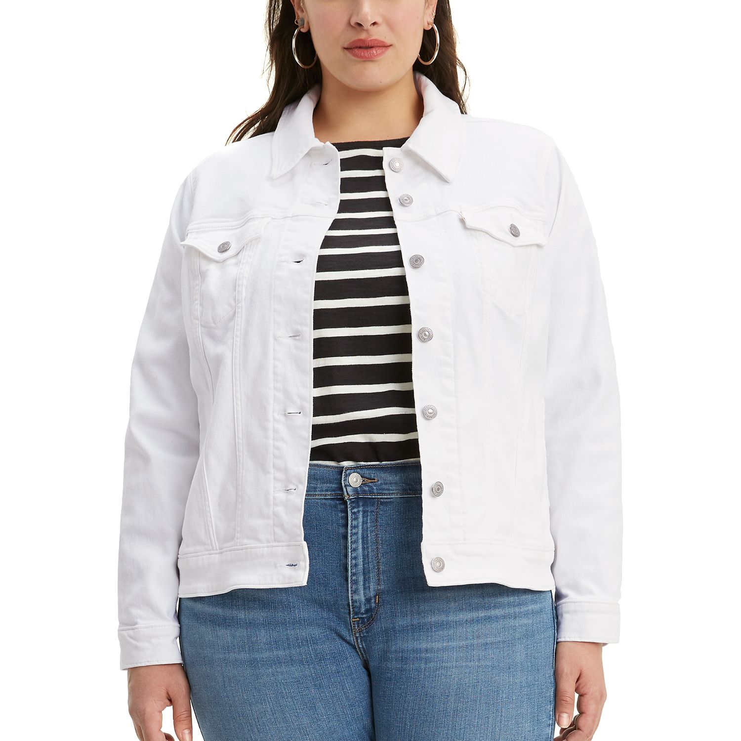 kohls white denim jacket