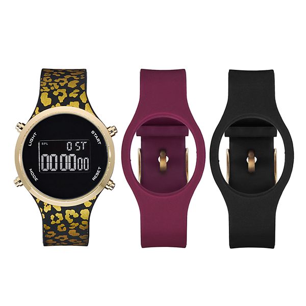 wrist watch with interchangeable bands