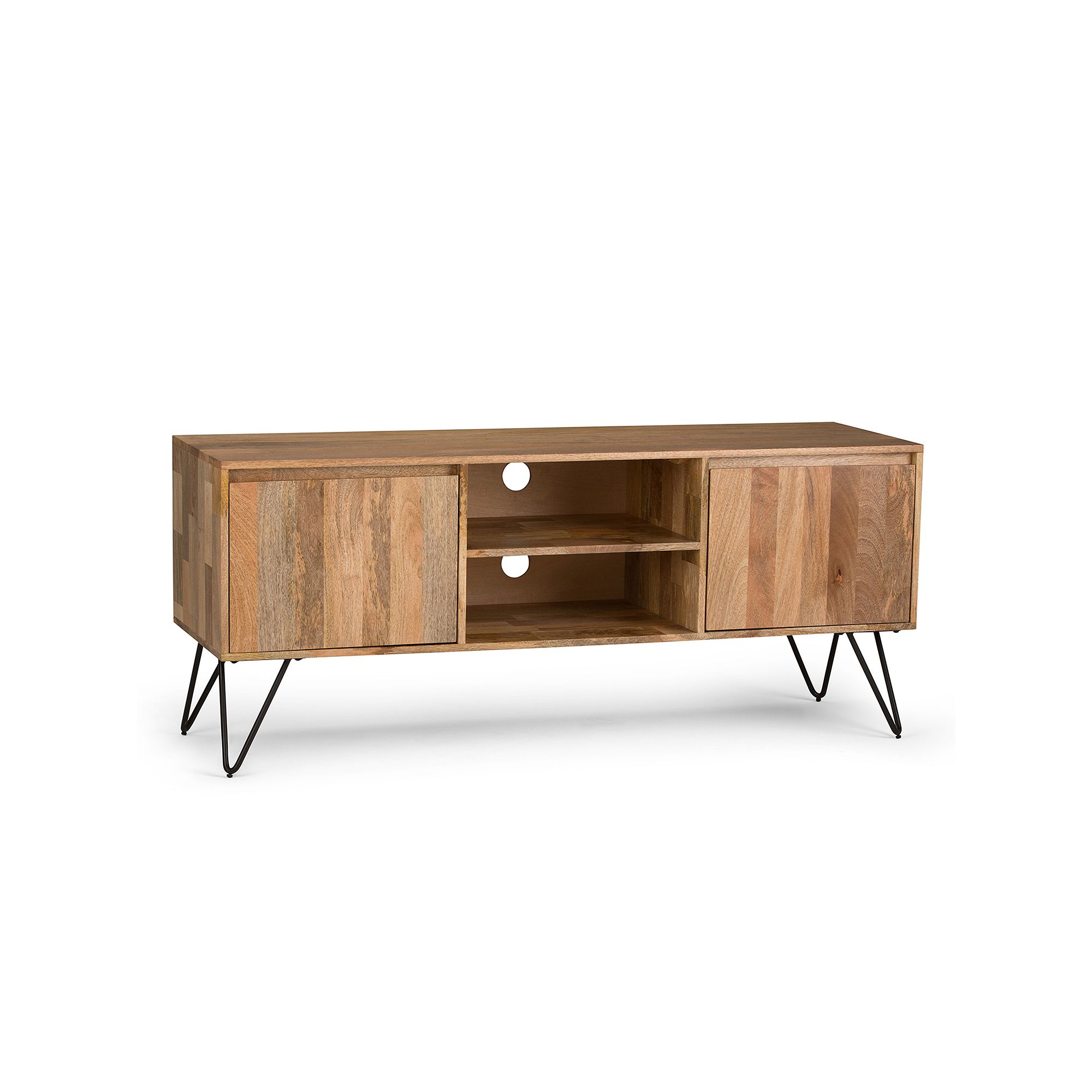 Simpli Home Hunter Industrial Contemporary TV Media Stand, Natural