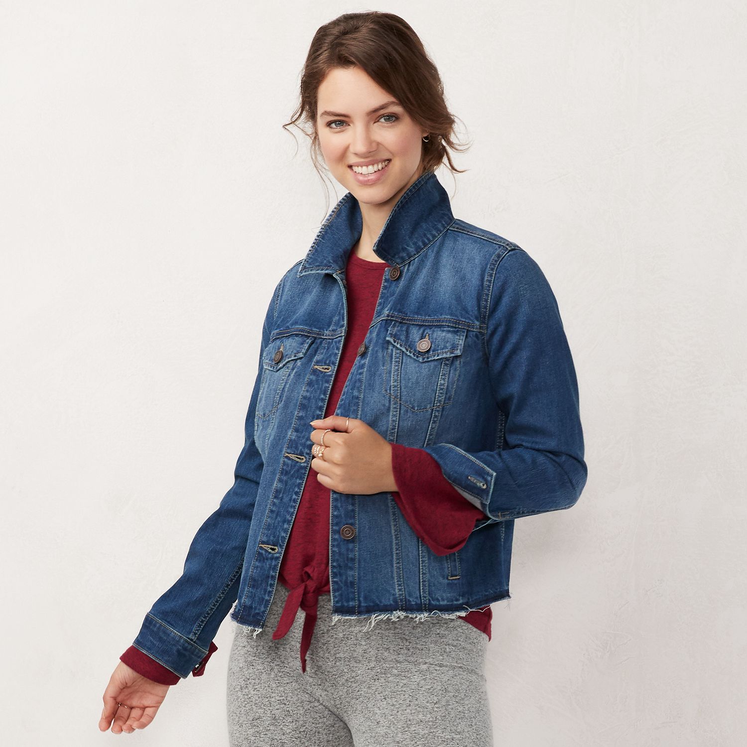 kohls lauren conrad jean jacket