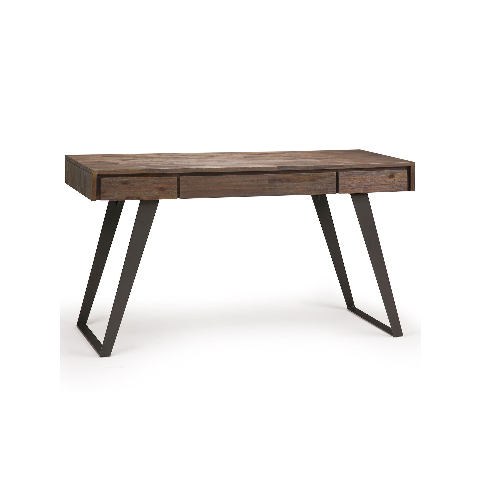 Simpli Home Lowry Modern Industrial Desk, Rustic Brown