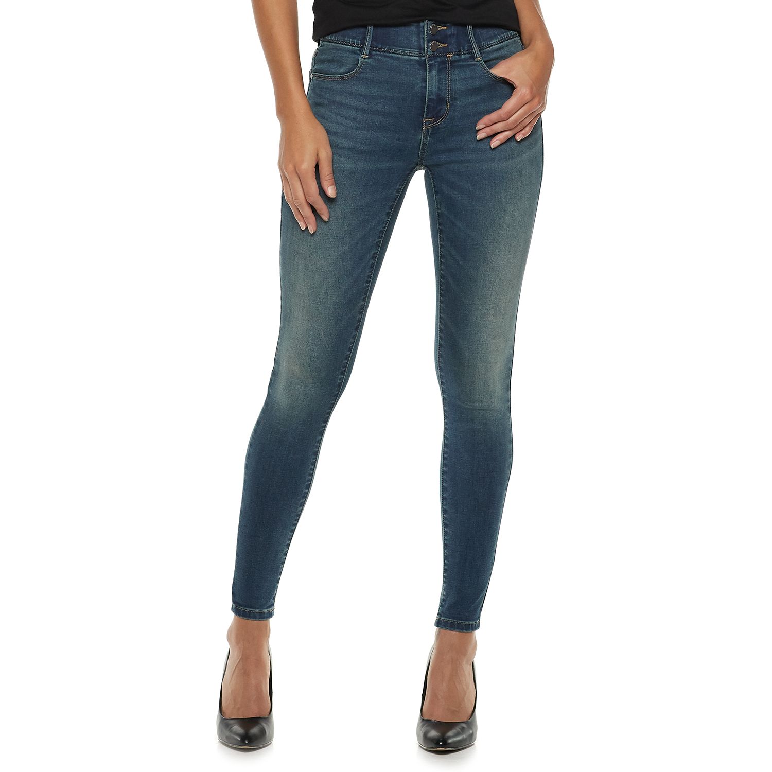 tummy control ankle jeans