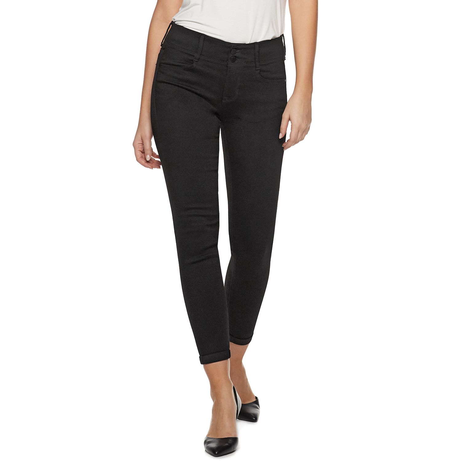 tummy control jean capris