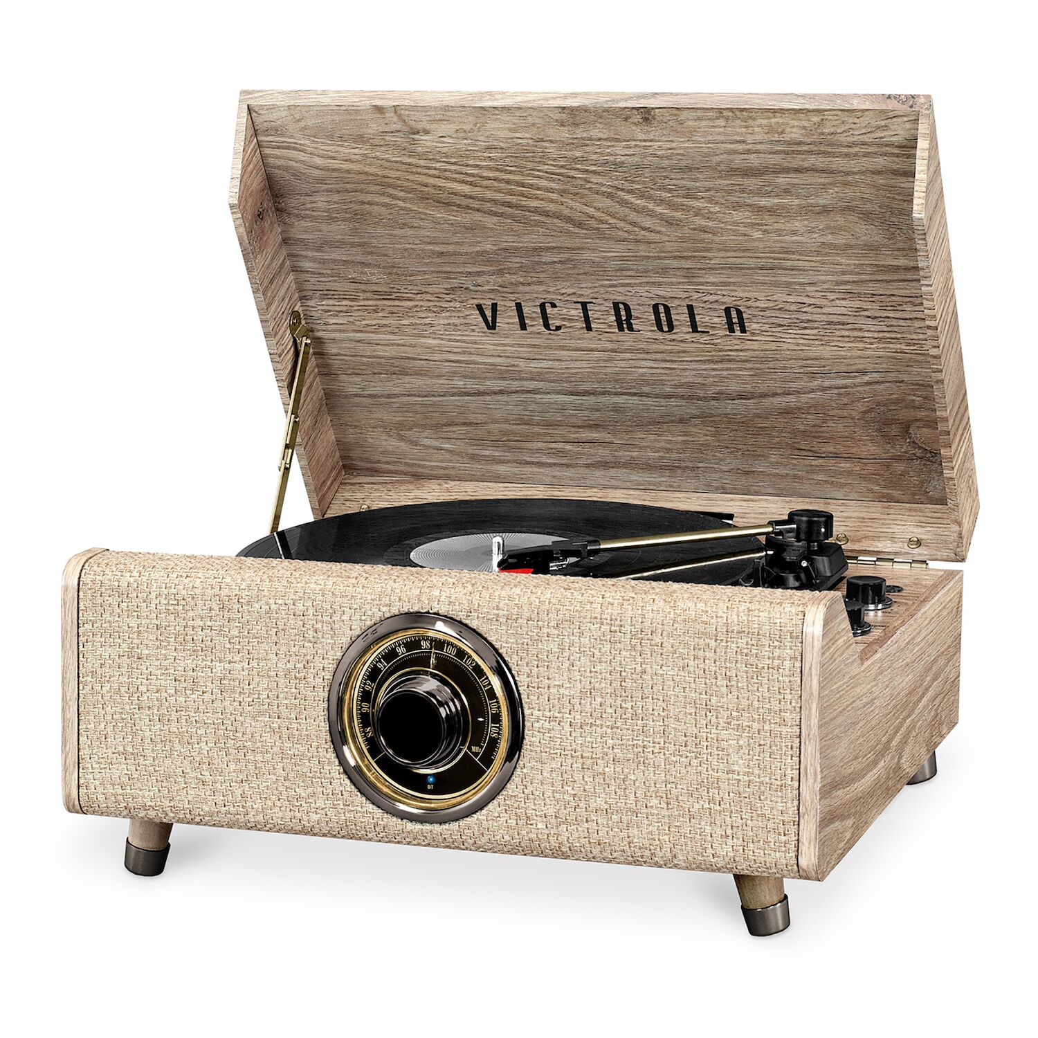 Victrola 4-in-1 Highland Bluetooth Record Player with 3-Speed Turntable & FM Radio