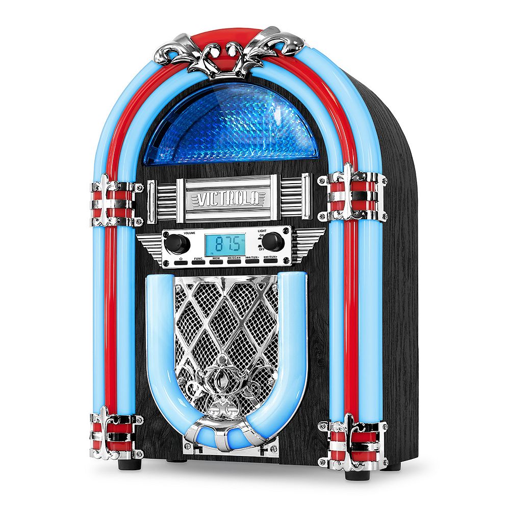 Victrola Nostalgic Wood Countertop Jukebox with Built-in Bluetooth