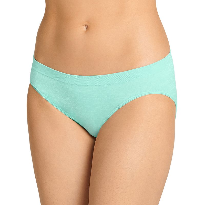 UPC 194490000142 product image for Women's Jockey Smooth & Shine Seamfree Bikini Panty 2186, Size: 5, Green | upcitemdb.com