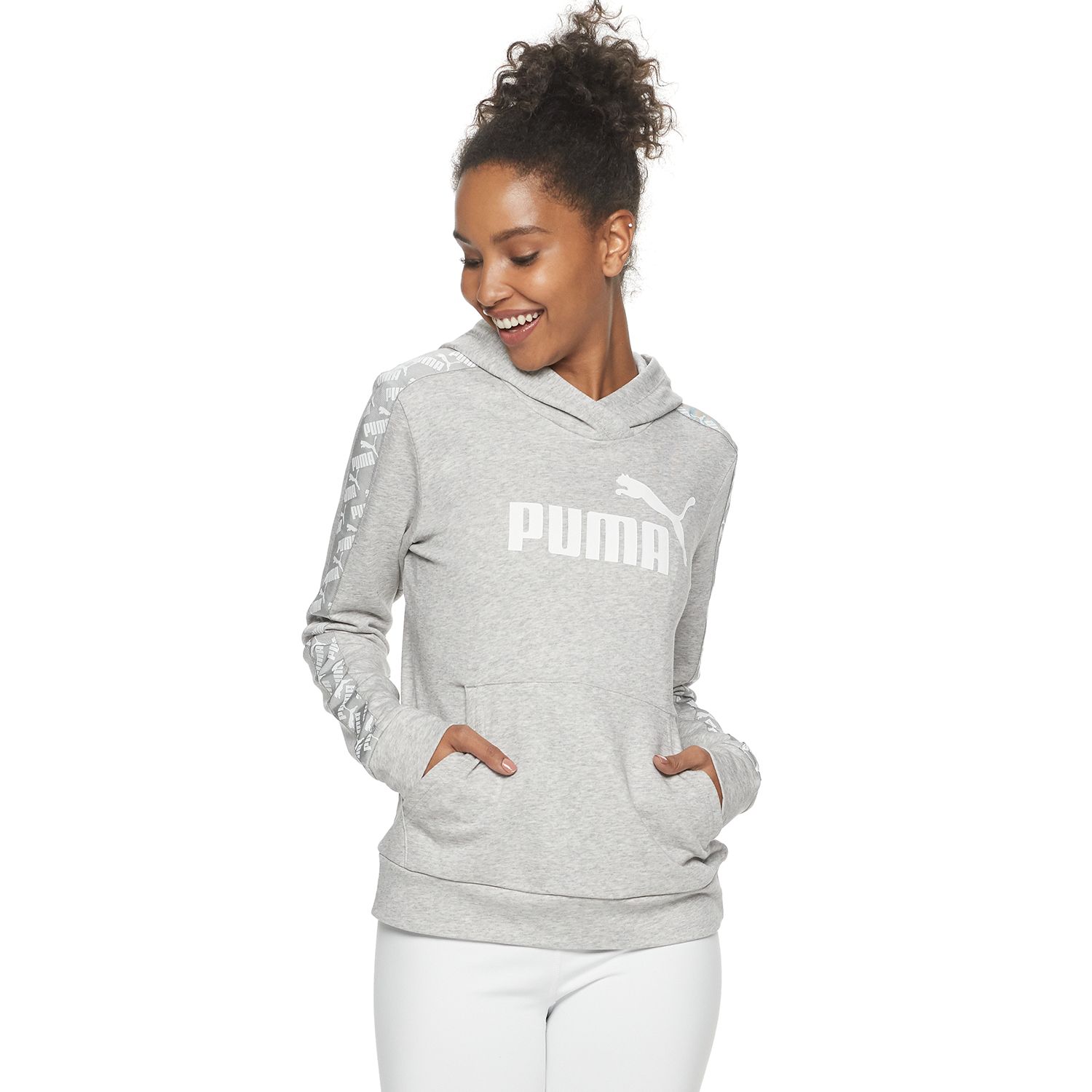 grey puma hoodie womens