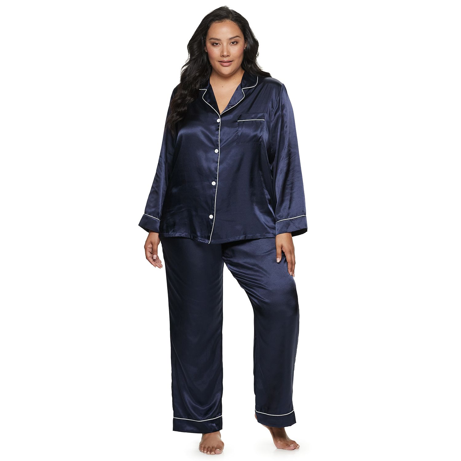 plus size satin pajama pants