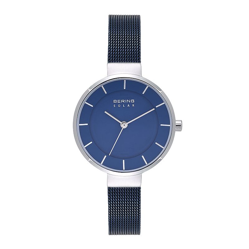 BERING Womens Solar Two Tone Watch - 14631-307, Size: Medium, Blue